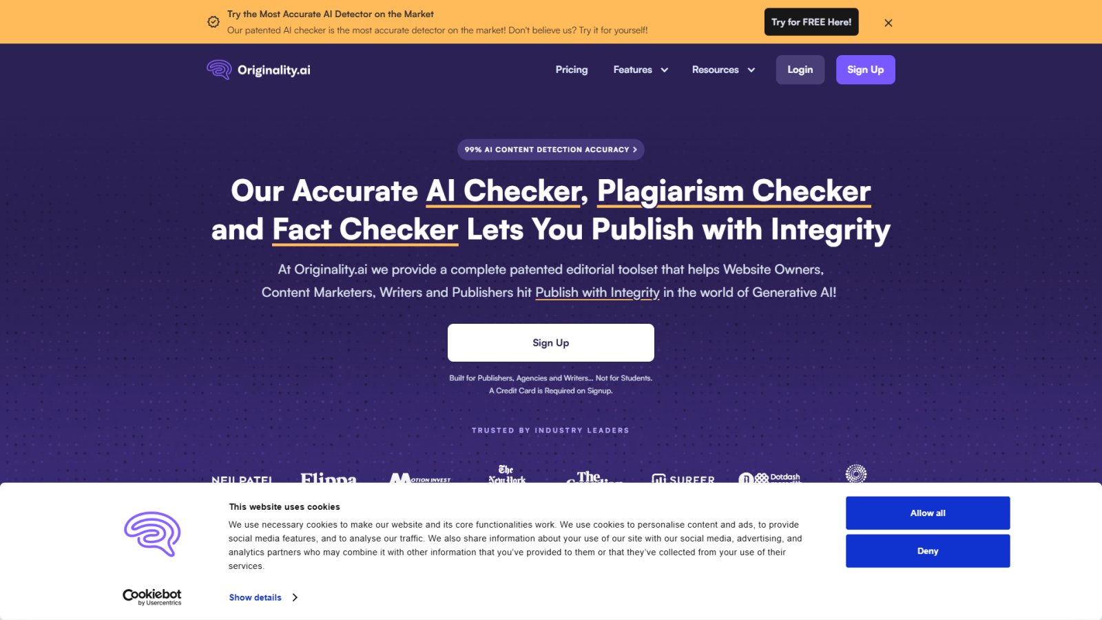 Originality.AI нейросеть Главная страница Originality.AI нейросеть Главная страница