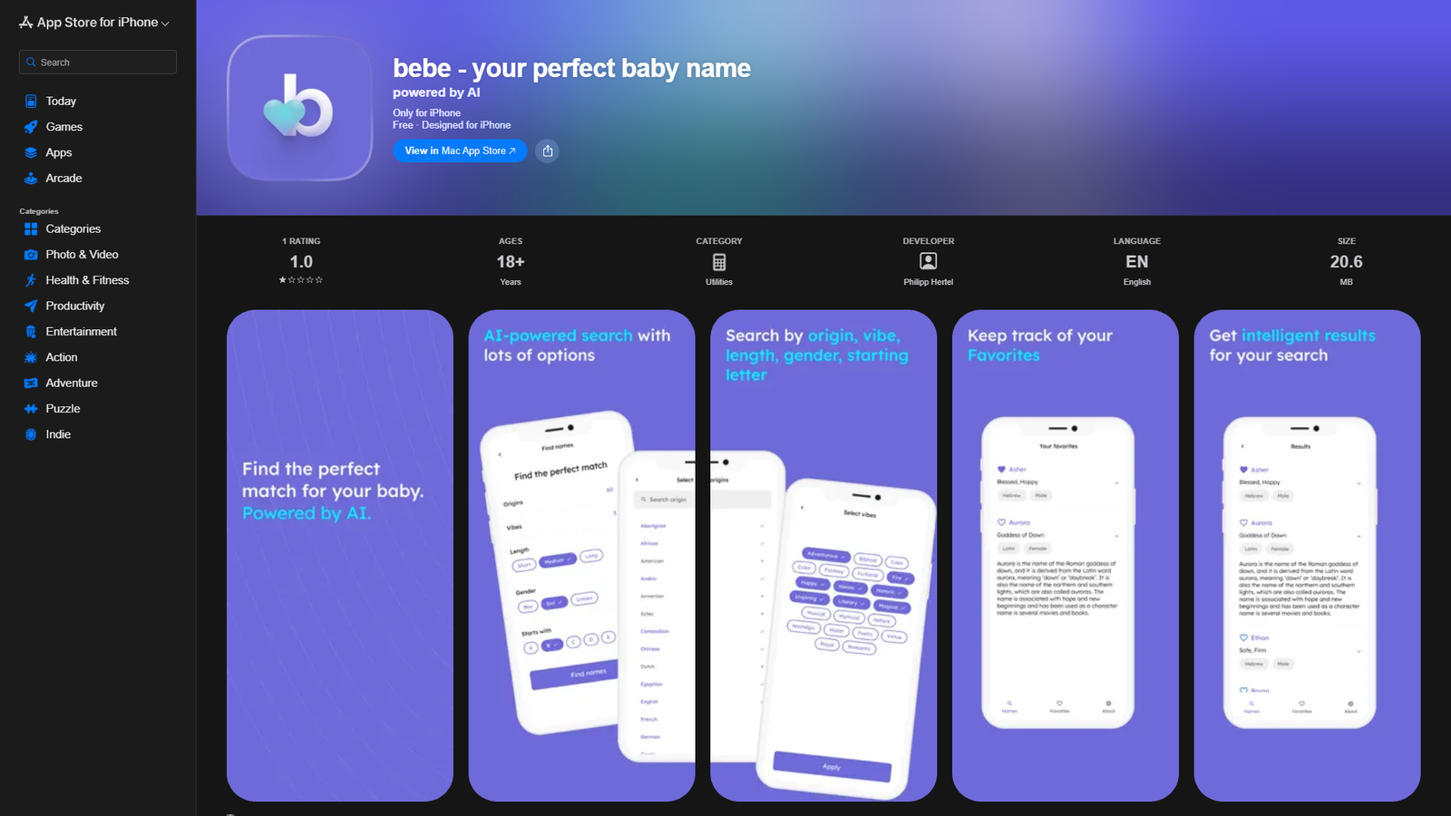 bebe — your perfect baby name — интерфейс нейросети bebe — your perfect baby name — интерфейс нейросети