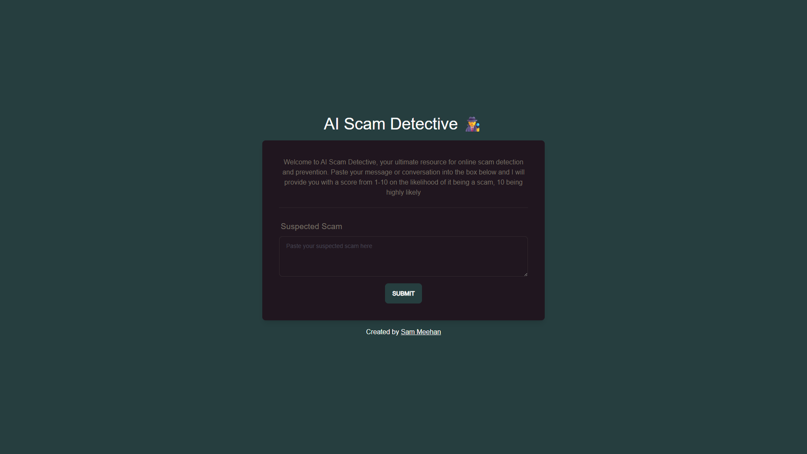 AI Scam Detective — интерфейс нейросети AI Scam Detective — интерфейс нейросети