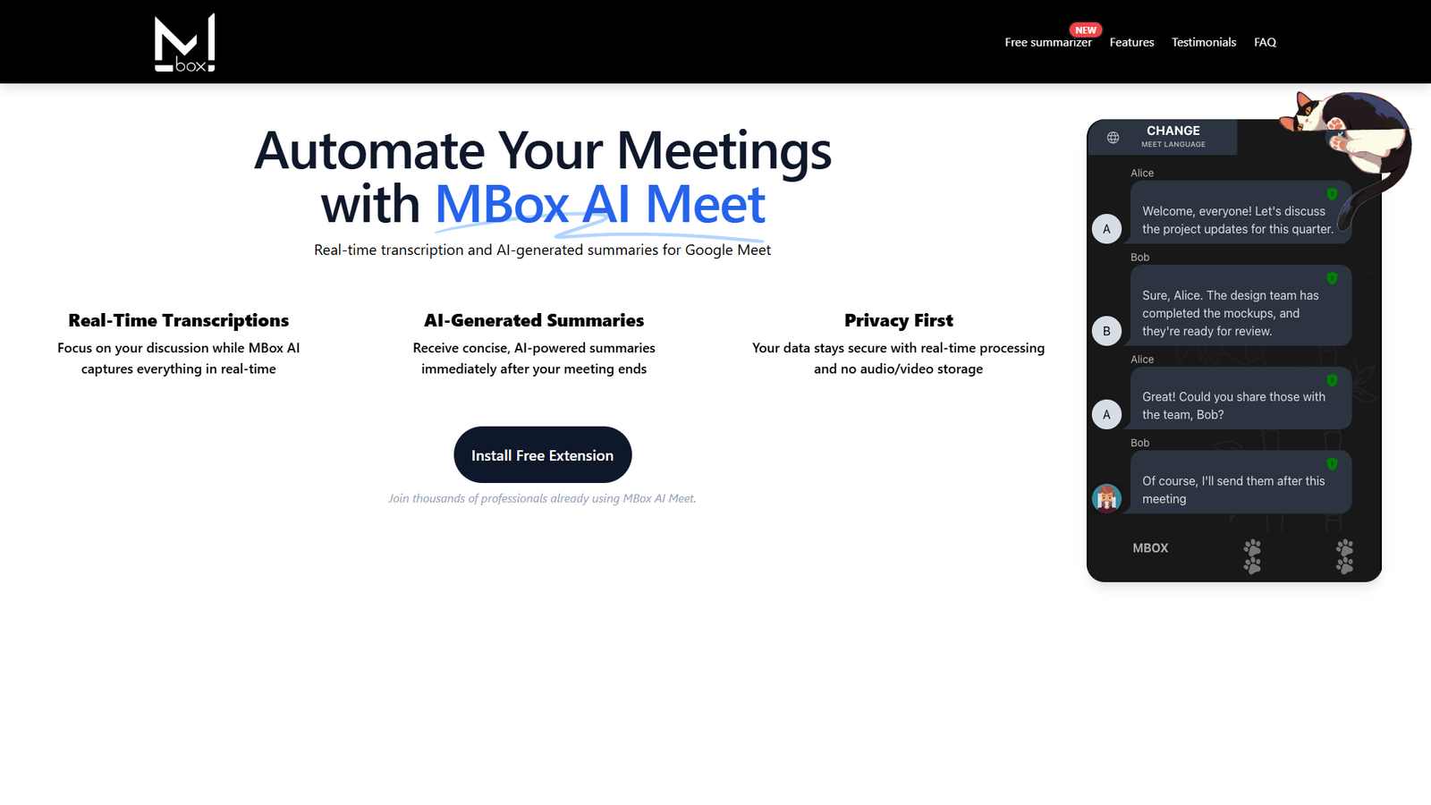 MBox AI Meet — интерфейс нейросети MBox AI Meet — интерфейс нейросети