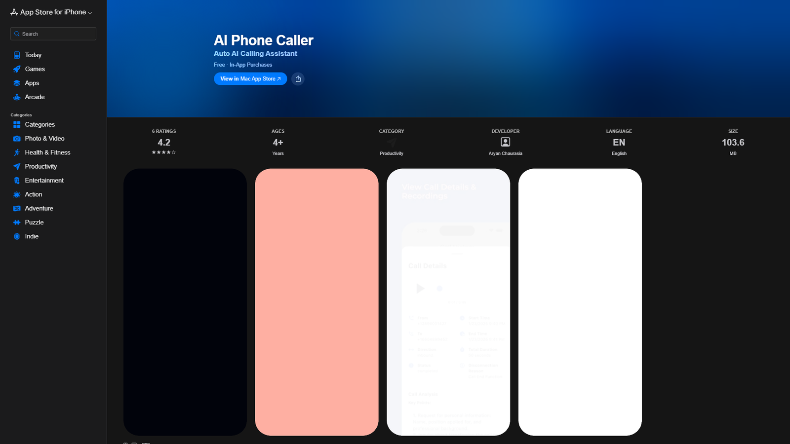 AI Phone Caller — интерфейс нейросети AI Phone Caller — интерфейс нейросети