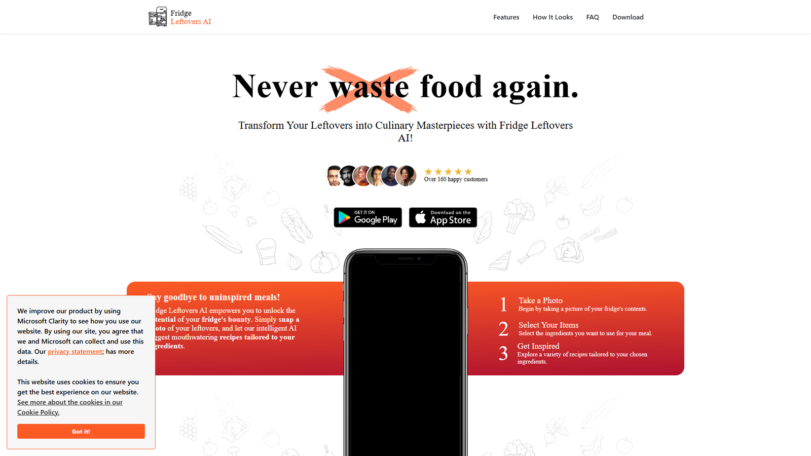 Fridge Leftovers AI — интерфейс нейросети Fridge Leftovers AI — интерфейс нейросети