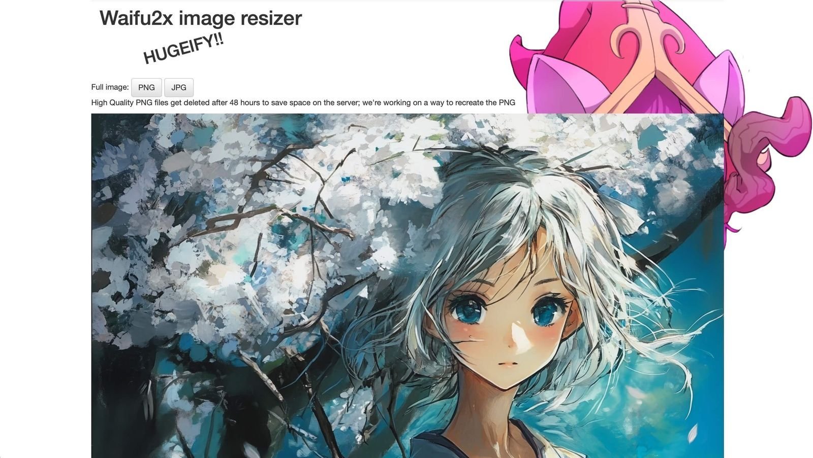 Waifu2x Увеличение изображения