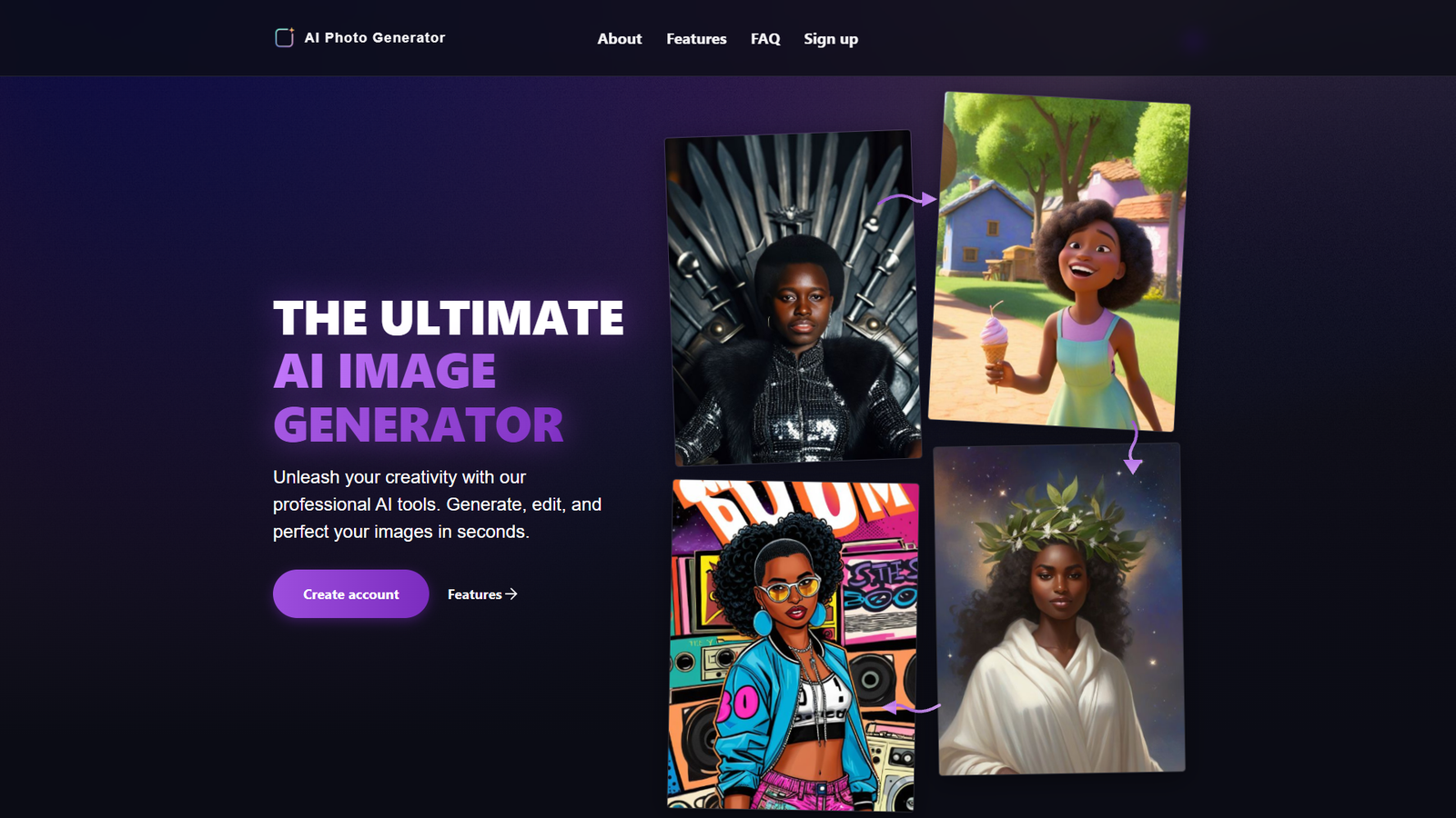 AI Photo HQ — интерфейс нейросети AI Photo HQ — интерфейс нейросети