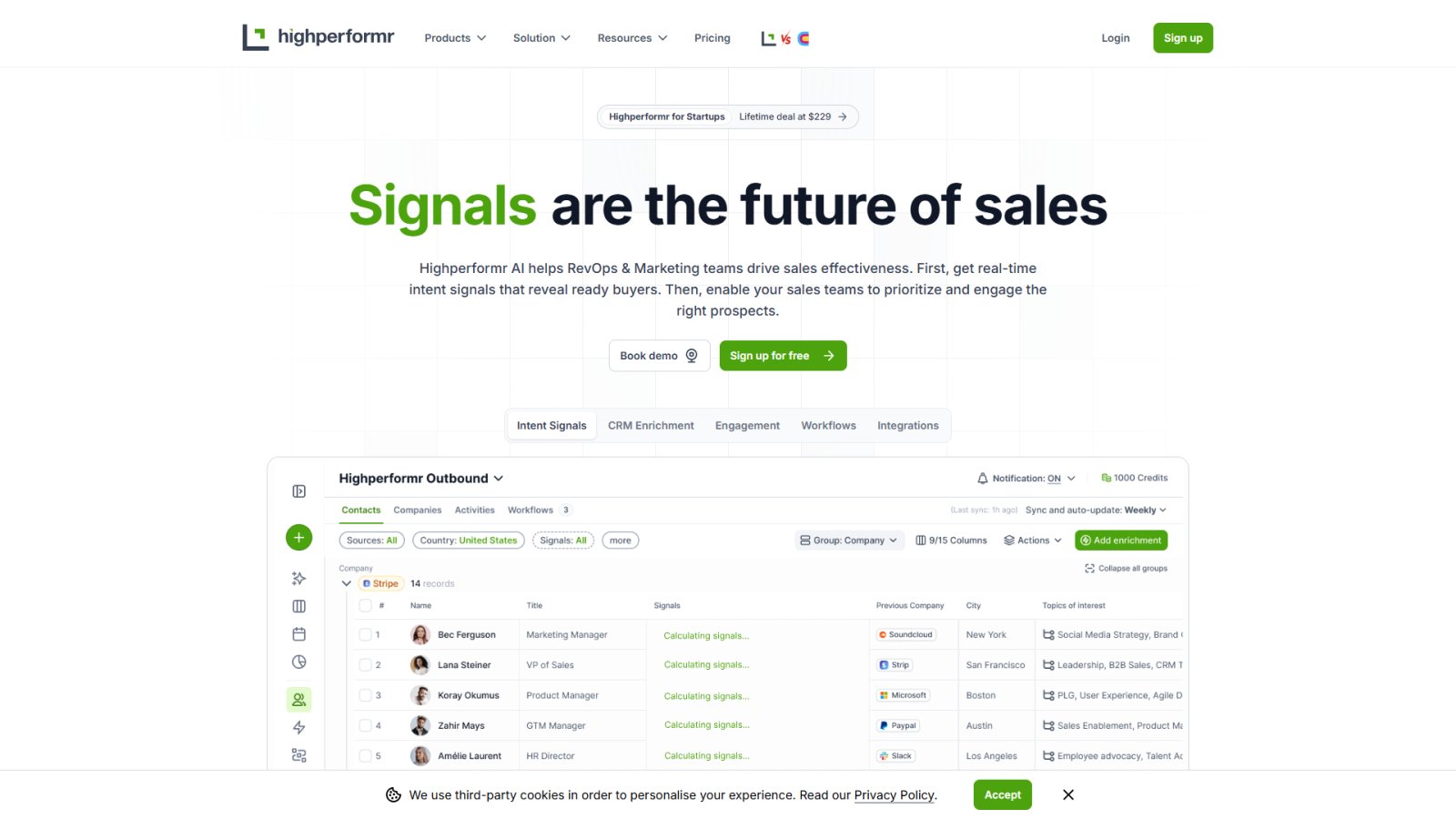Highperformr.ai нейросеть Главная страница