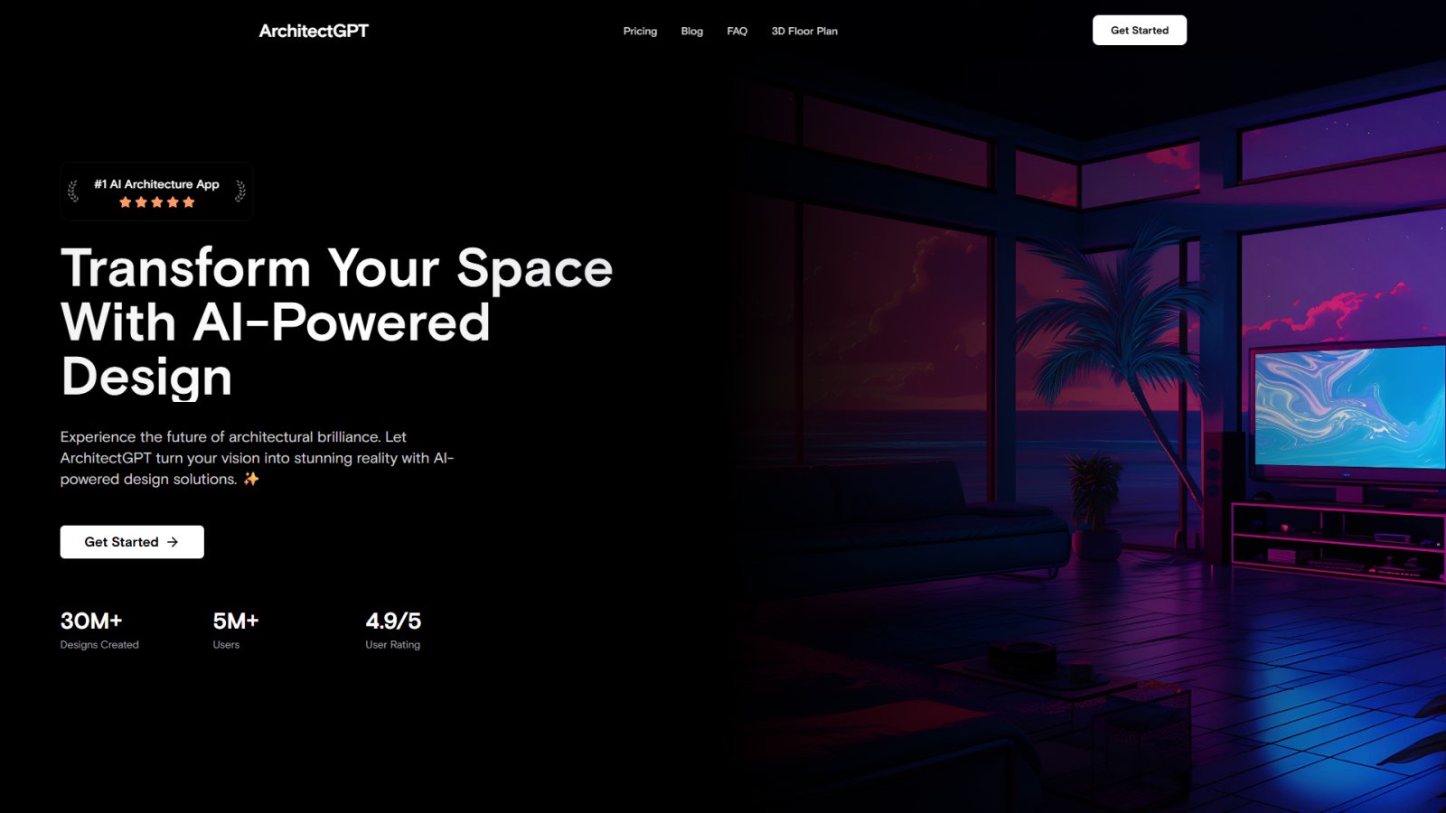 ArchitectGPT нейросеть Главная страница