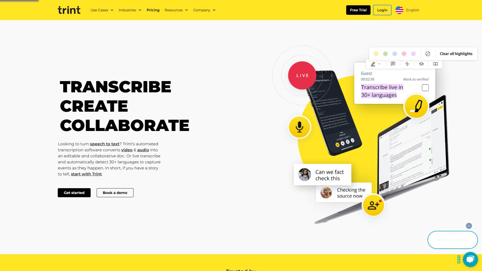 Trint нейросеть Главная страница Trint нейросеть Главная страница