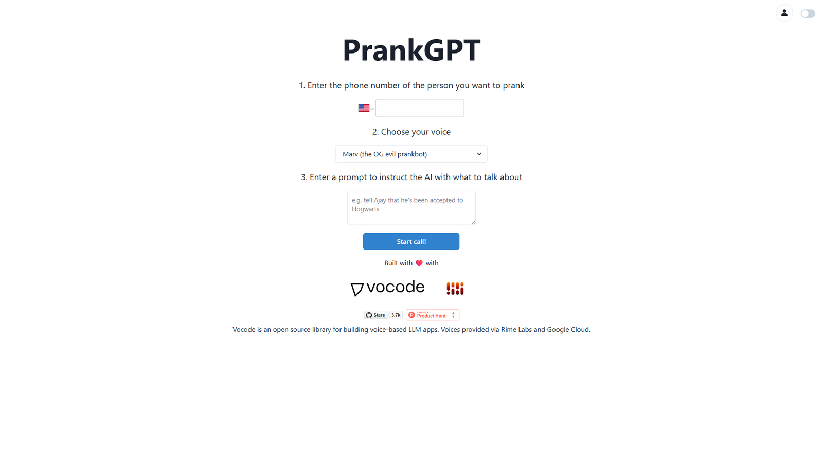 PrankGPT — интерфейс нейросети PrankGPT — интерфейс нейросети