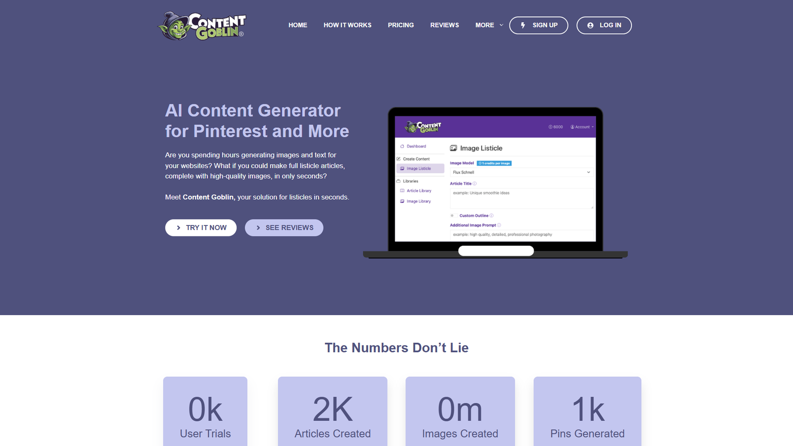 Content Goblin — интерфейс нейросети Content Goblin — интерфейс нейросети