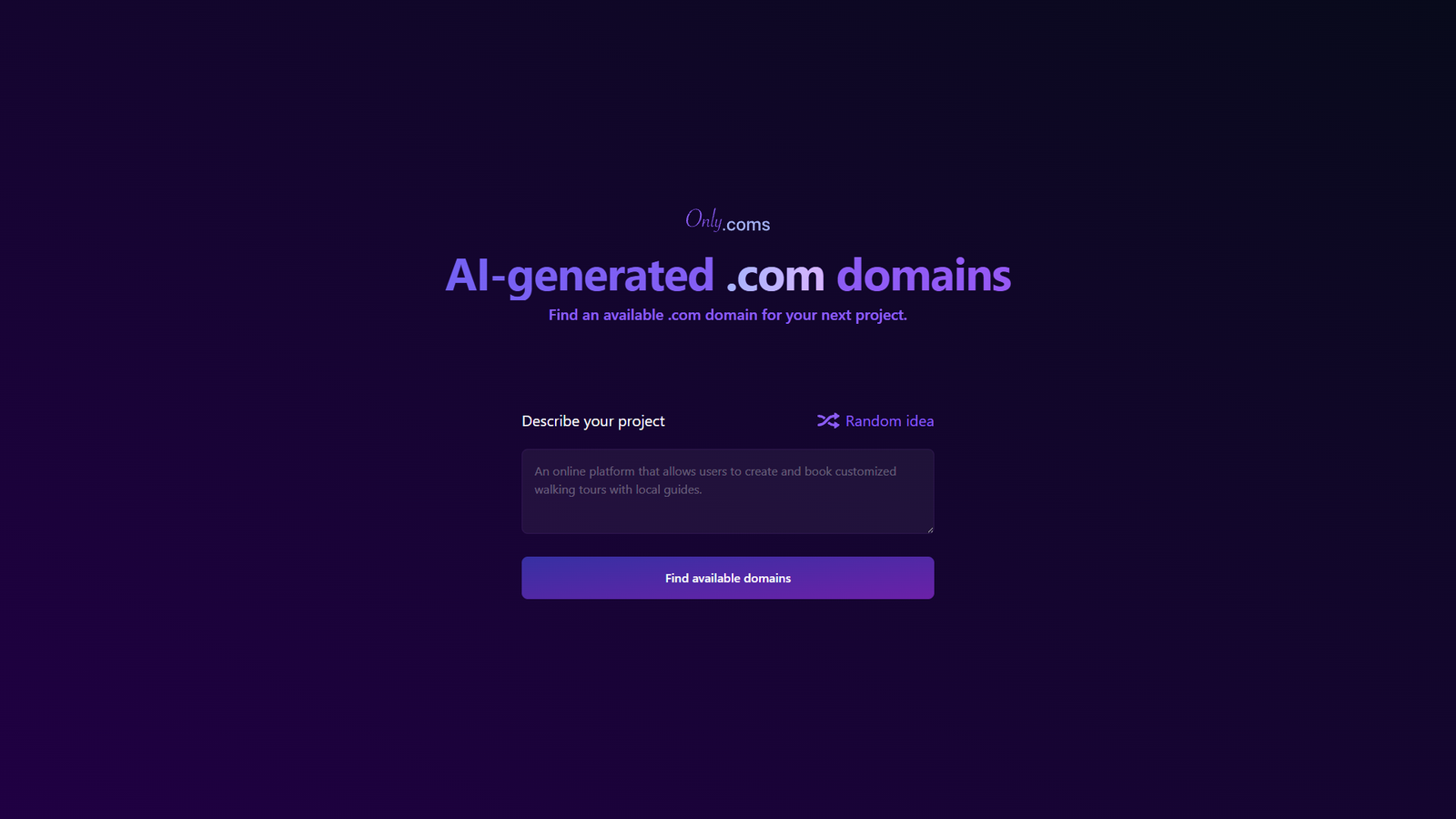 OnlyComs — интерфейс нейросети OnlyComs — интерфейс нейросети