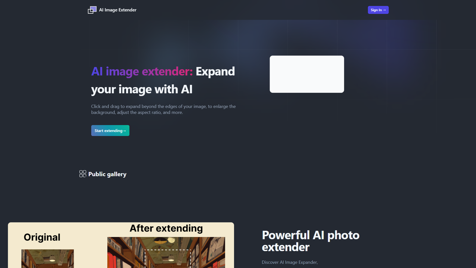 AI Image Extender — интерфейс нейросети AI Image Extender — интерфейс нейросети