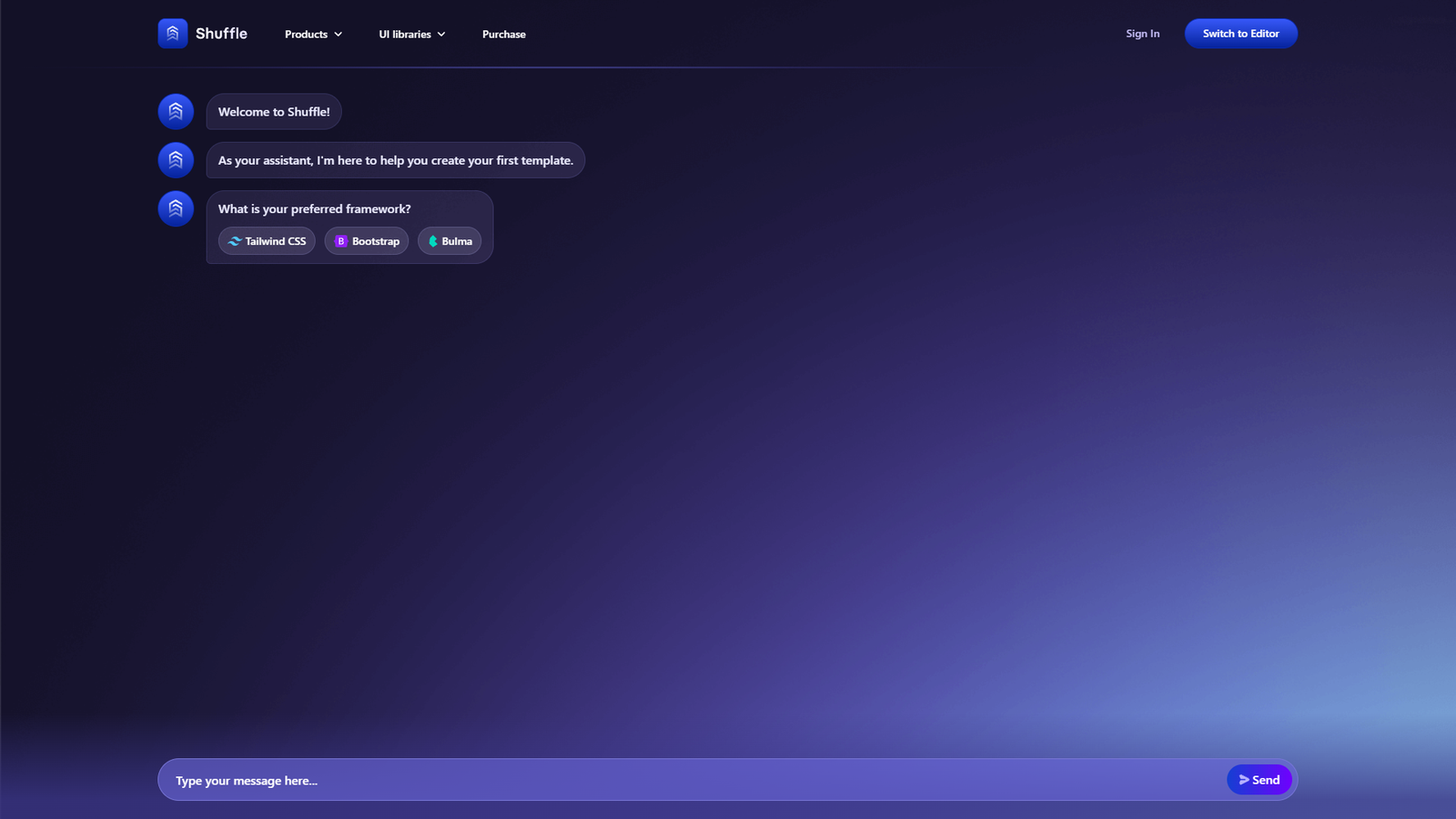 Shuffle Chat Template Builder — интерфейс нейросети Shuffle Chat Template Builder — интерфейс нейросети
