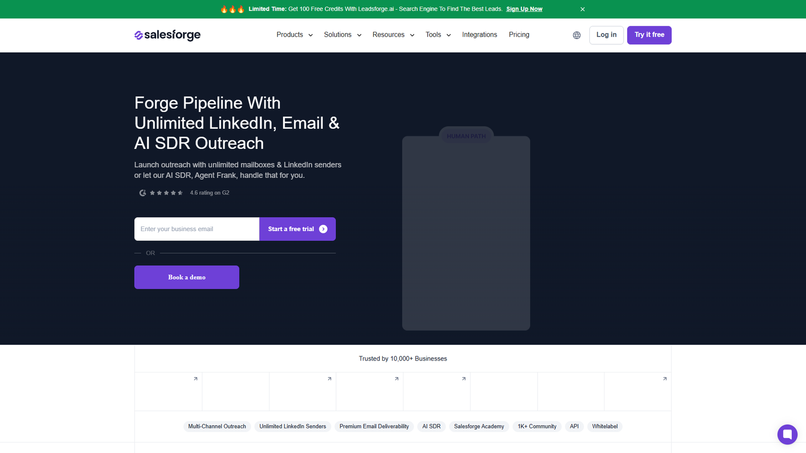 Salesforge — интерфейс нейросети Salesforge — интерфейс нейросети