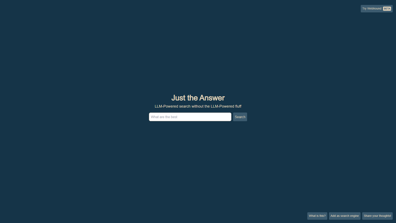 Just the Answer — интерфейс нейросети Just the Answer — интерфейс нейросети