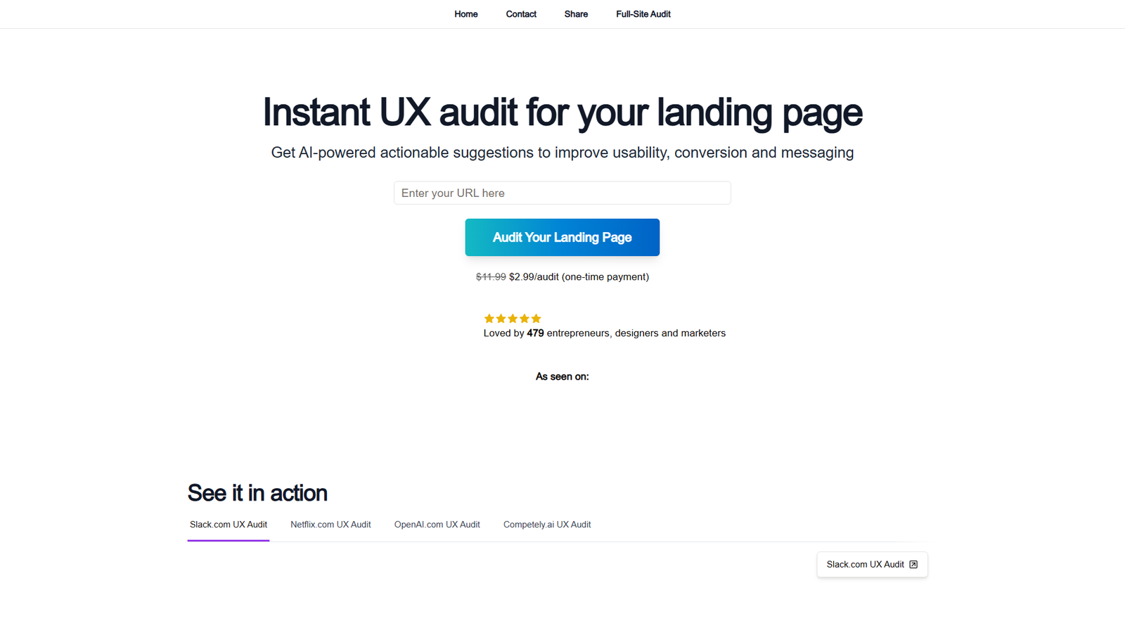 Flawless UX Audit — интерфейс нейросети Flawless UX Audit — интерфейс нейросети
