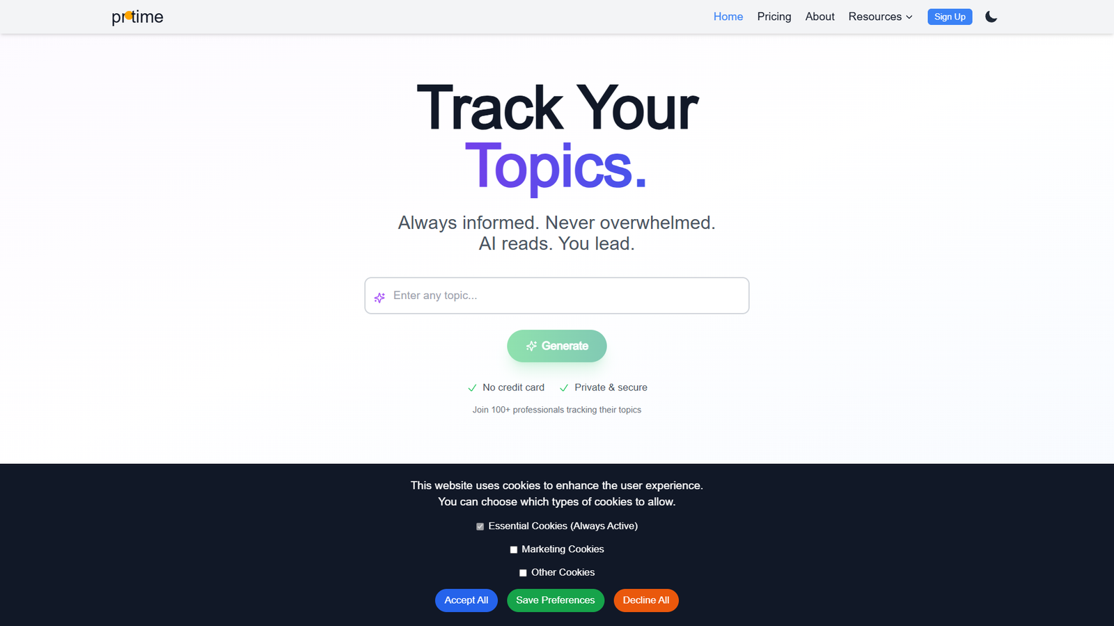 Protime — интерфейс нейросети Protime — интерфейс нейросети