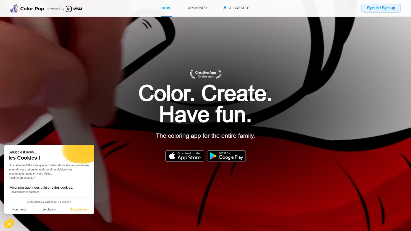 Color Pop — интерфейс нейросети Color Pop — интерфейс нейросети