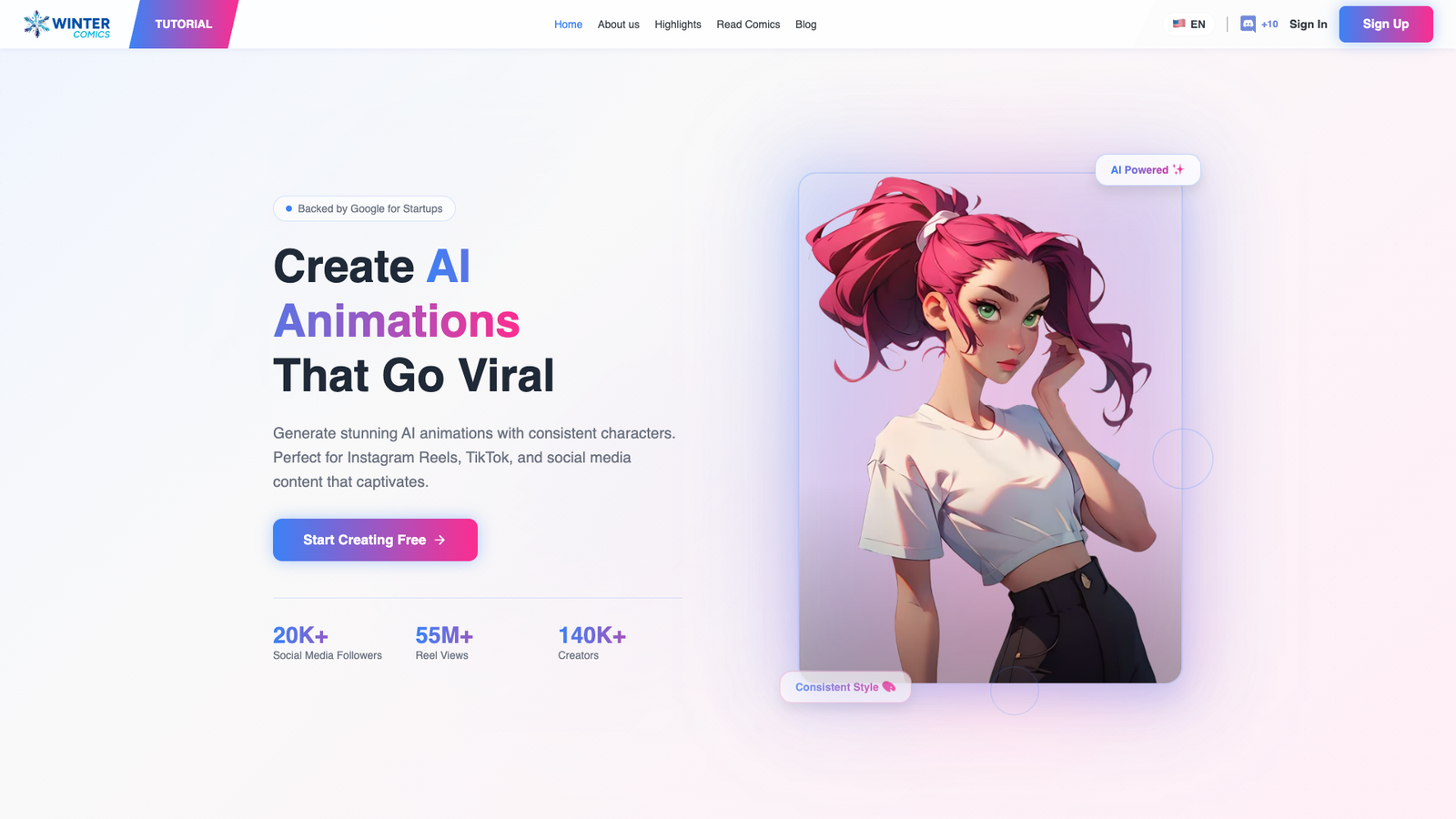 Winter Comics — интерфейс нейросети Winter Comics — интерфейс нейросети