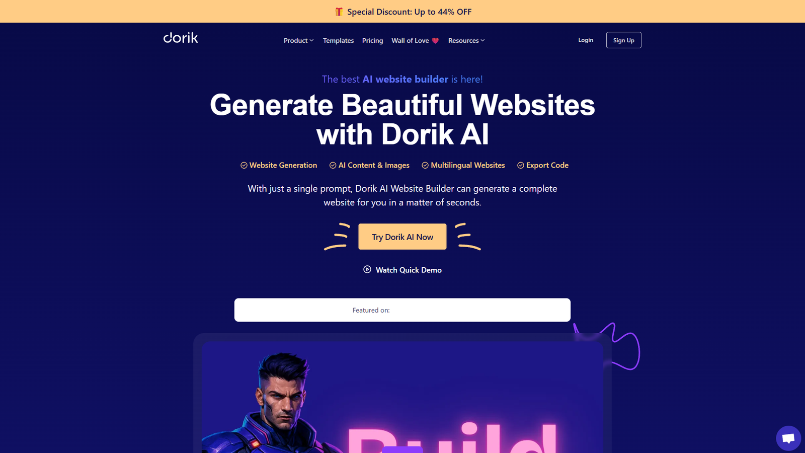 Dorik AI Website Builder — интерфейс нейросети Dorik AI Website Builder — интерфейс нейросети