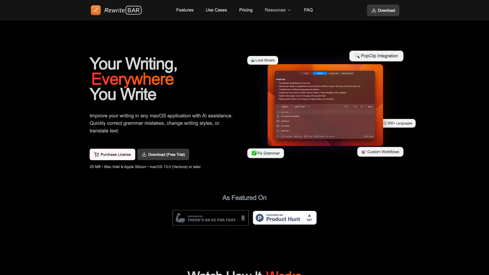 RewriteBar — интерфейс нейросети
