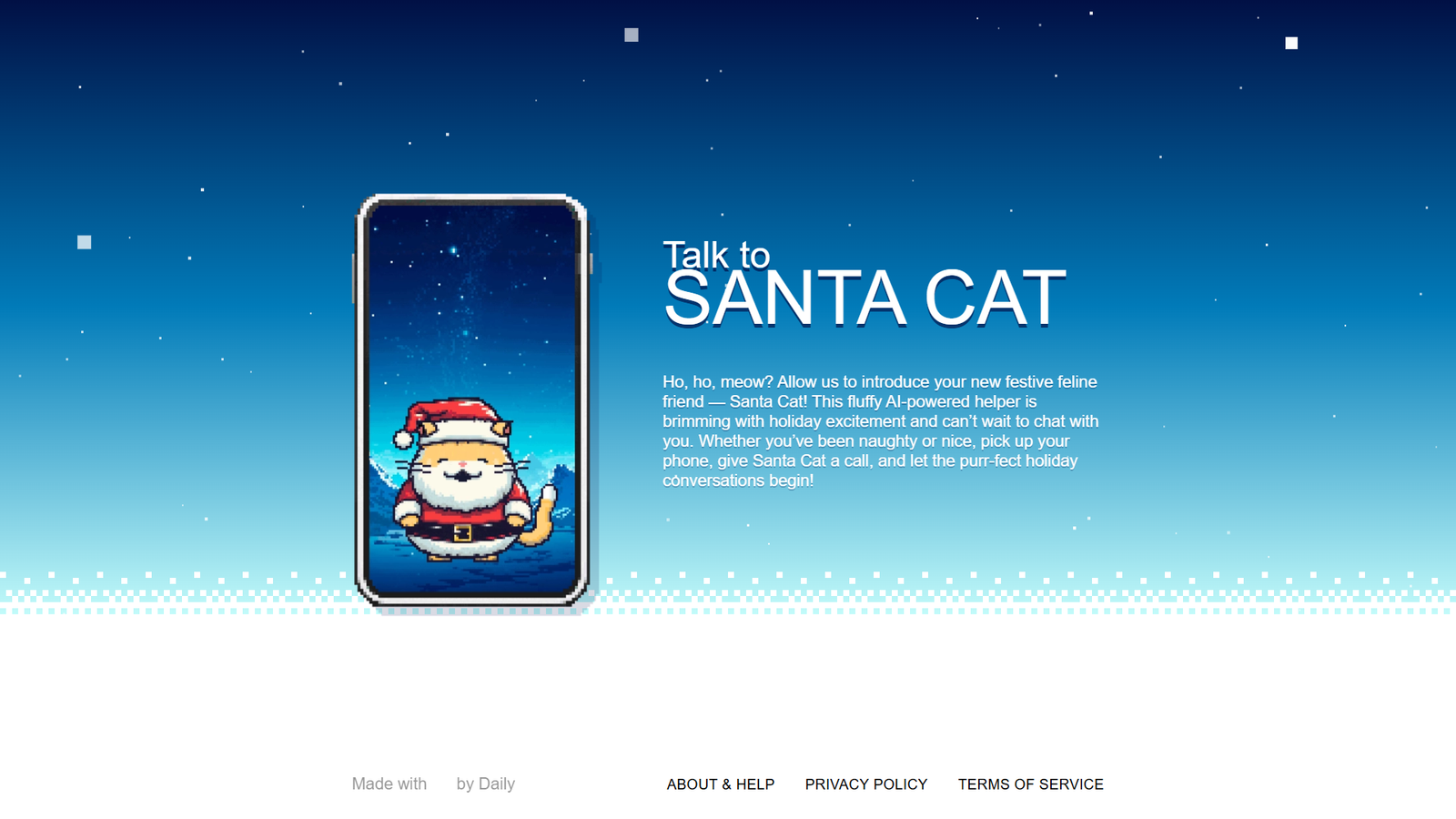Talk to Santa Cat — интерфейс нейросети Talk to Santa Cat — интерфейс нейросети