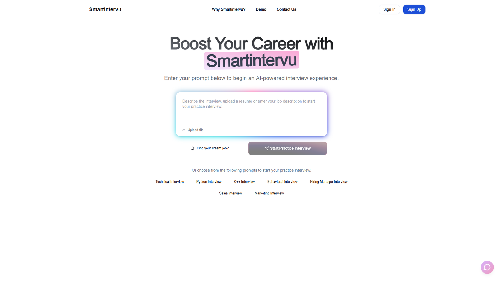SmartIntervu — интерфейс нейросети SmartIntervu — интерфейс нейросети