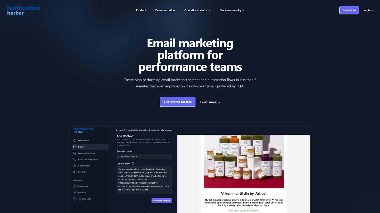 Notification Harbor — интерфейс нейросети Notification Harbor — интерфейс нейросети