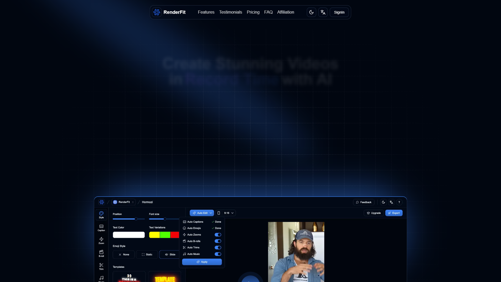 RenderFit — интерфейс нейросети RenderFit — интерфейс нейросети