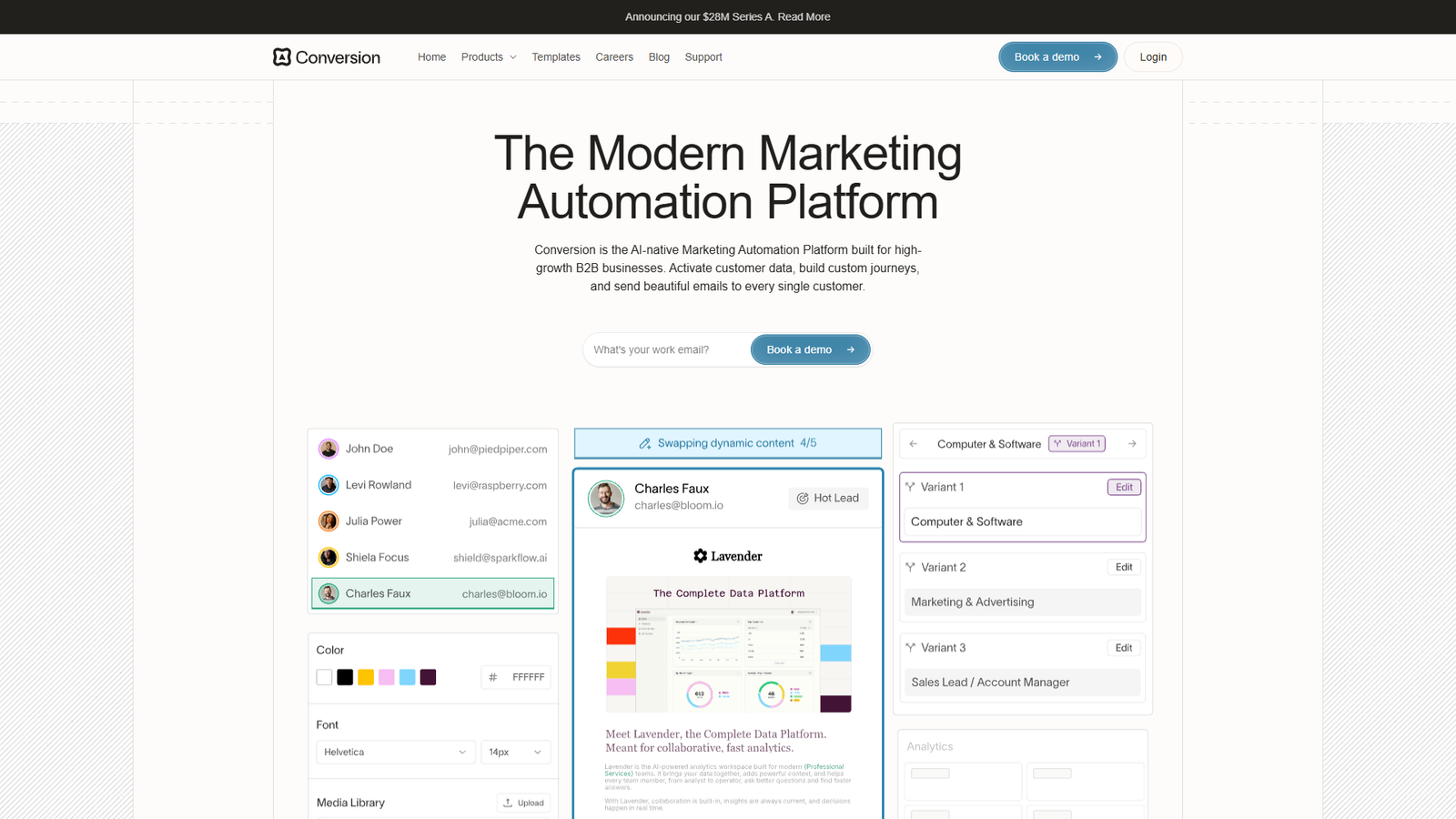 Conversion — B2B Marketing Automation Platform — интерфейс нейросети Conversion — B2B Marketing Automation Platform — интерфейс нейросети
