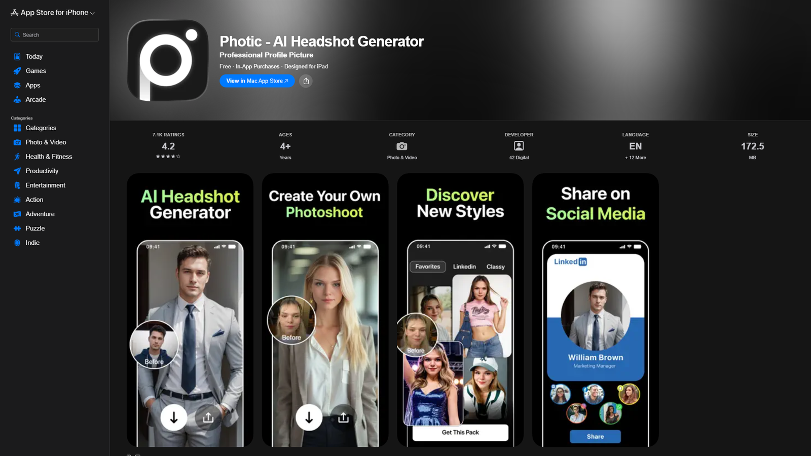 Photic — AI Headshot Generator — интерфейс нейросети Photic — AI Headshot Generator — интерфейс нейросети