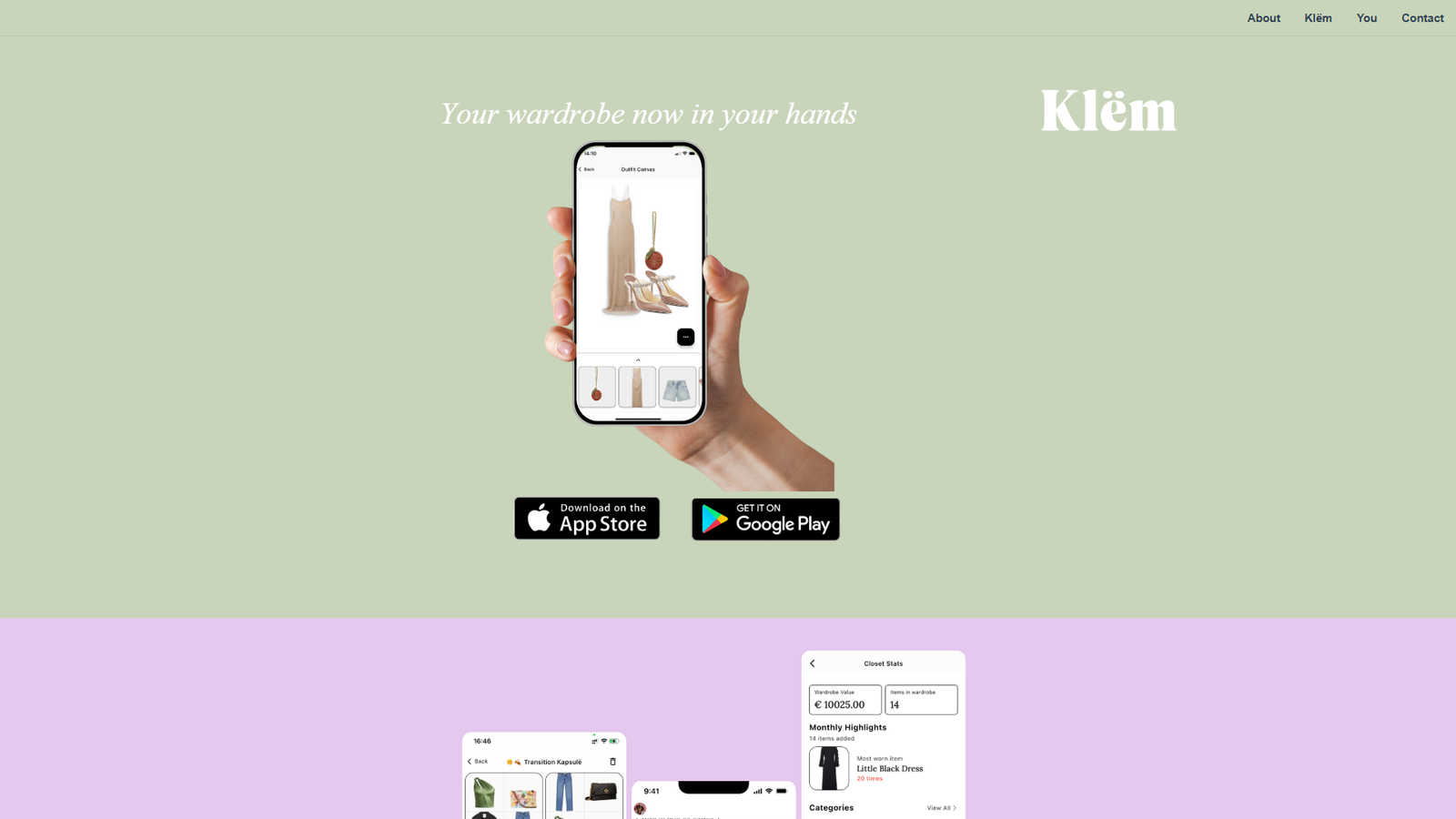 Klëm Wardrobe Companion — интерфейс нейросети Klëm Wardrobe Companion — интерфейс нейросети