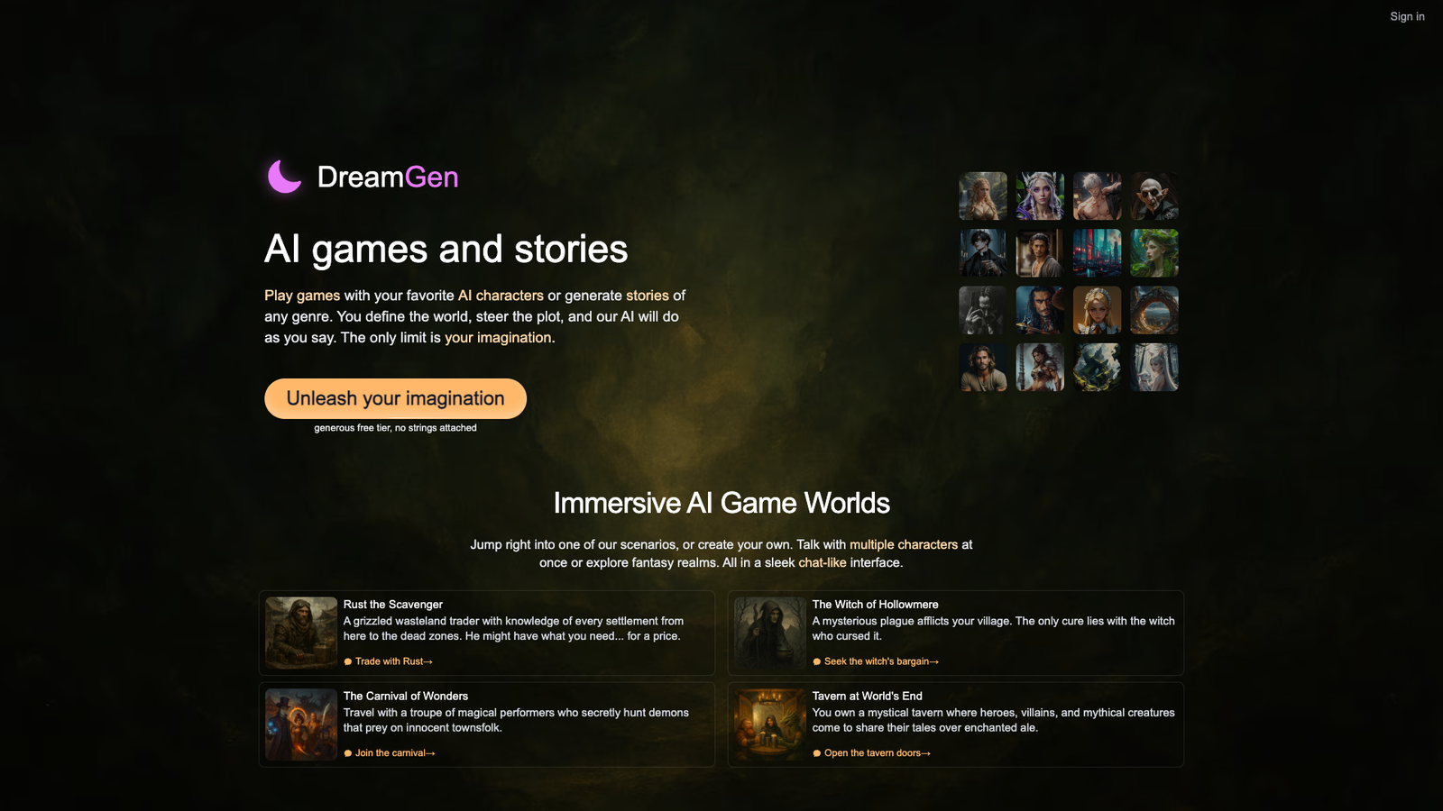 DreamGen — интерфейс нейросети DreamGen — интерфейс нейросети