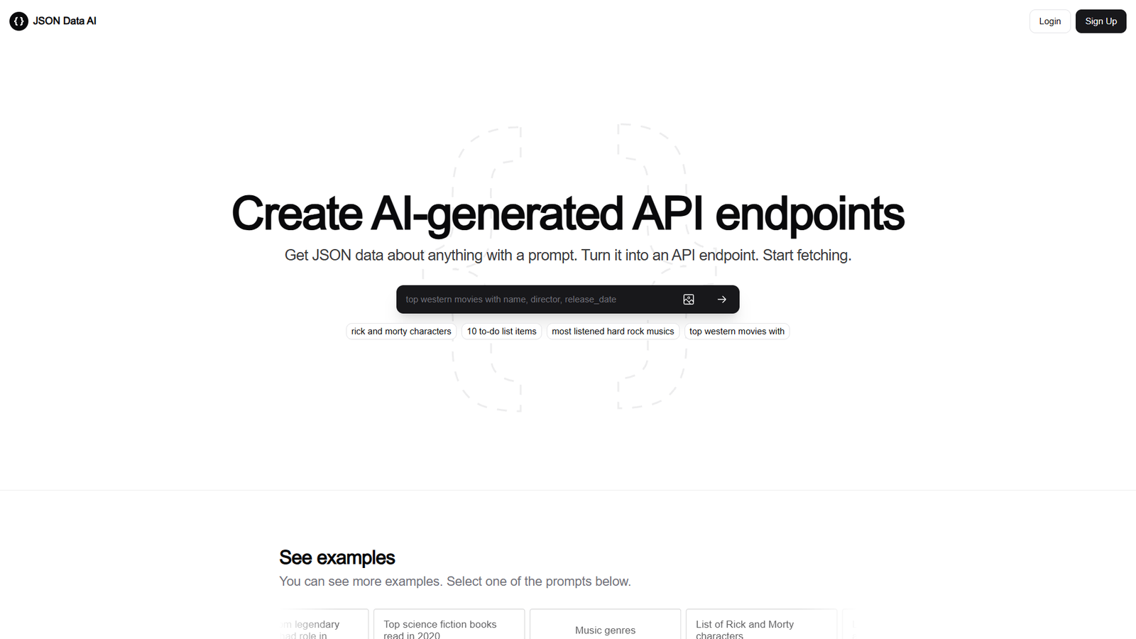 JSON Data AI — интерфейс нейросети JSON Data AI — интерфейс нейросети