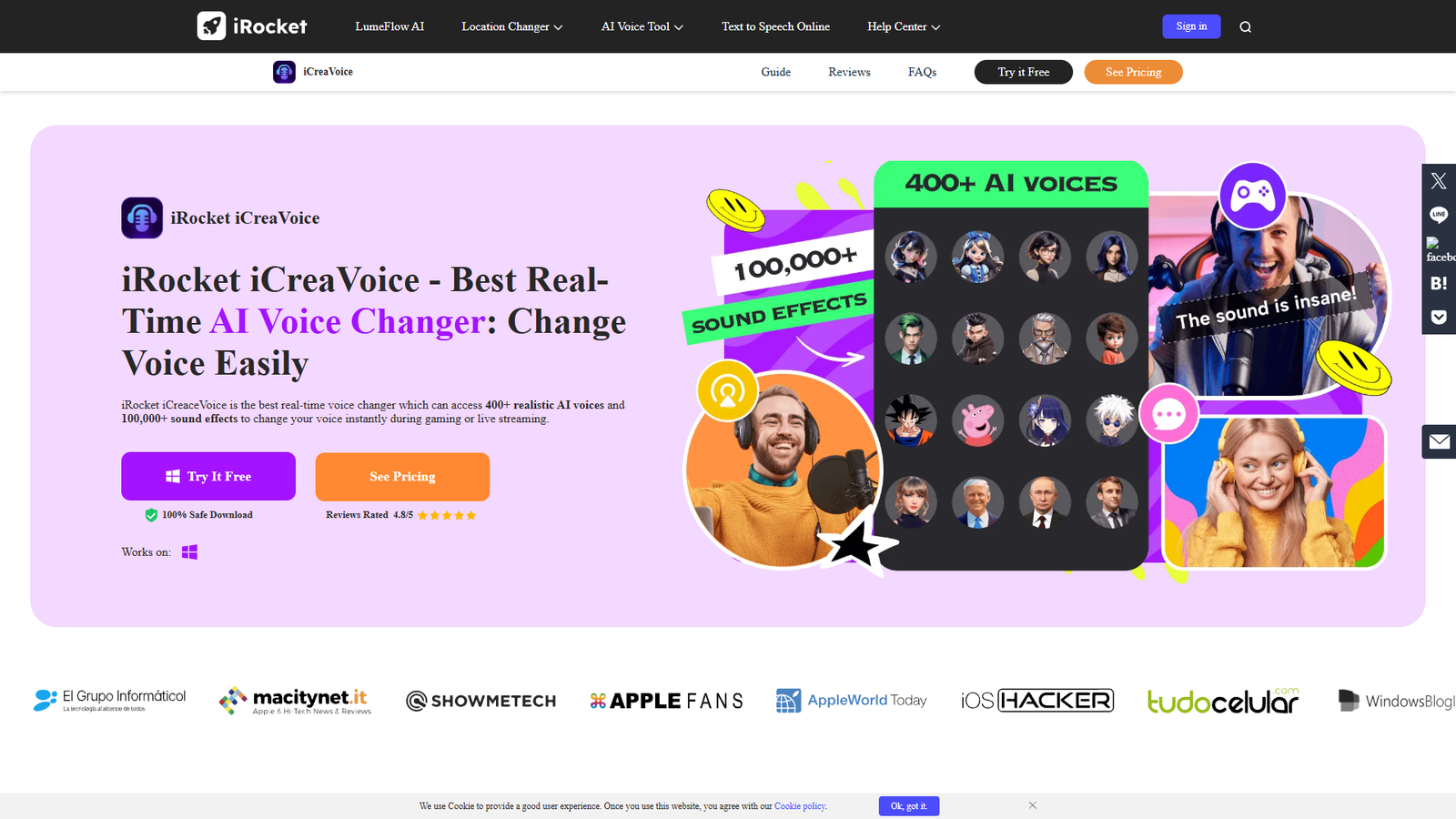 iCreaVoice — интерфейс нейросети iCreaVoice — интерфейс нейросети