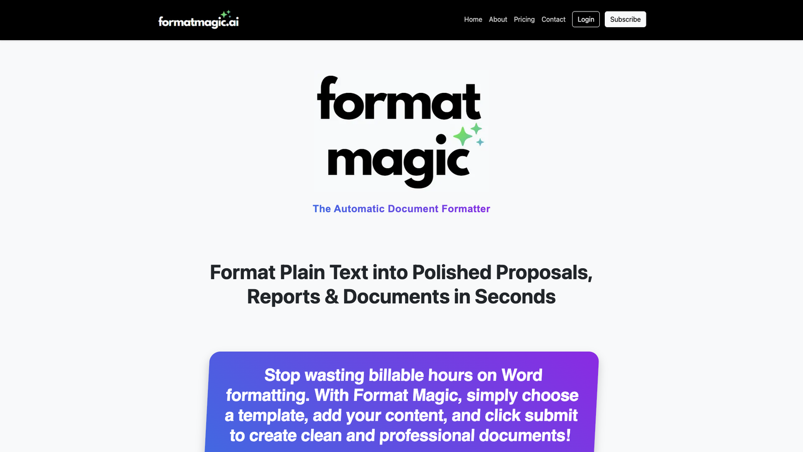 Format Magic — интерфейс нейросети Format Magic — интерфейс нейросети