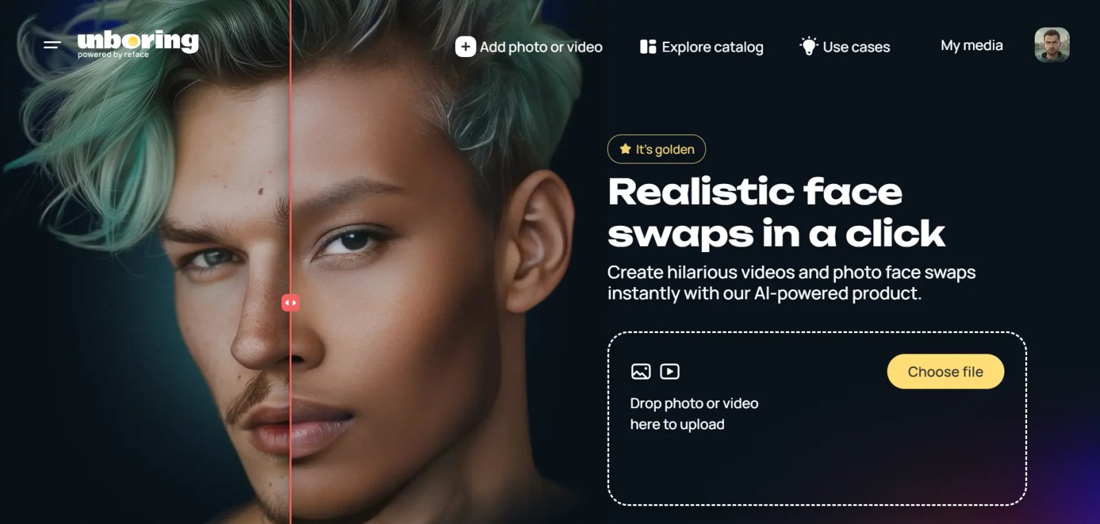 Reface AI Главная страница