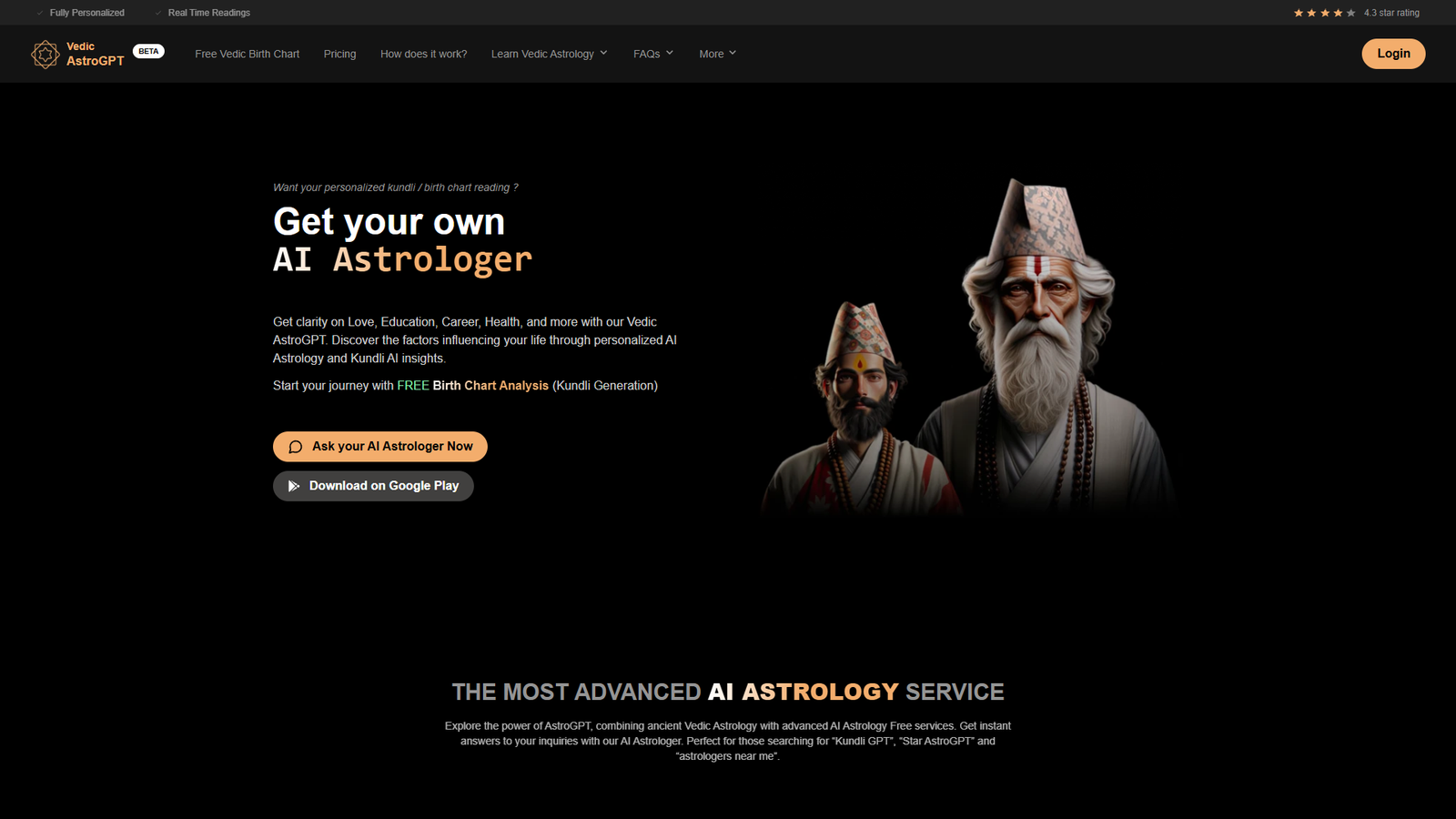 Vedic AstroGPT — интерфейс нейросети Vedic AstroGPT — интерфейс нейросети
