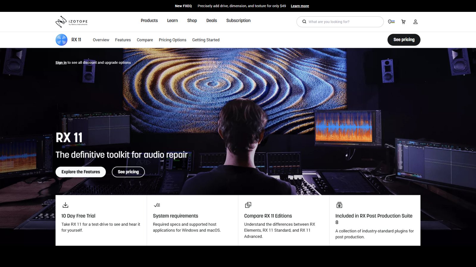 iZotope RX нейросеть Главная страница