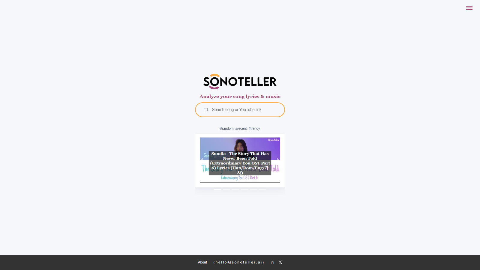 SONOTELLER.AI — интерфейс нейросети SONOTELLER.AI — интерфейс нейросети