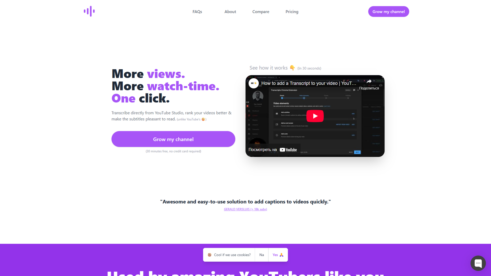 Tube Transcripts — интерфейс нейросети Tube Transcripts — интерфейс нейросети