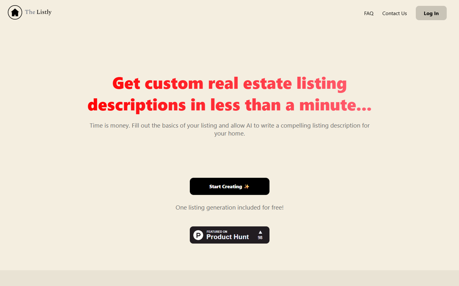 The Listly — интерфейс нейросети The Listly — интерфейс нейросети