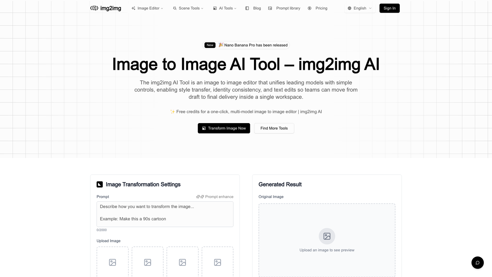 img2img AI Tool — интерфейс нейросети img2img AI Tool — интерфейс нейросети