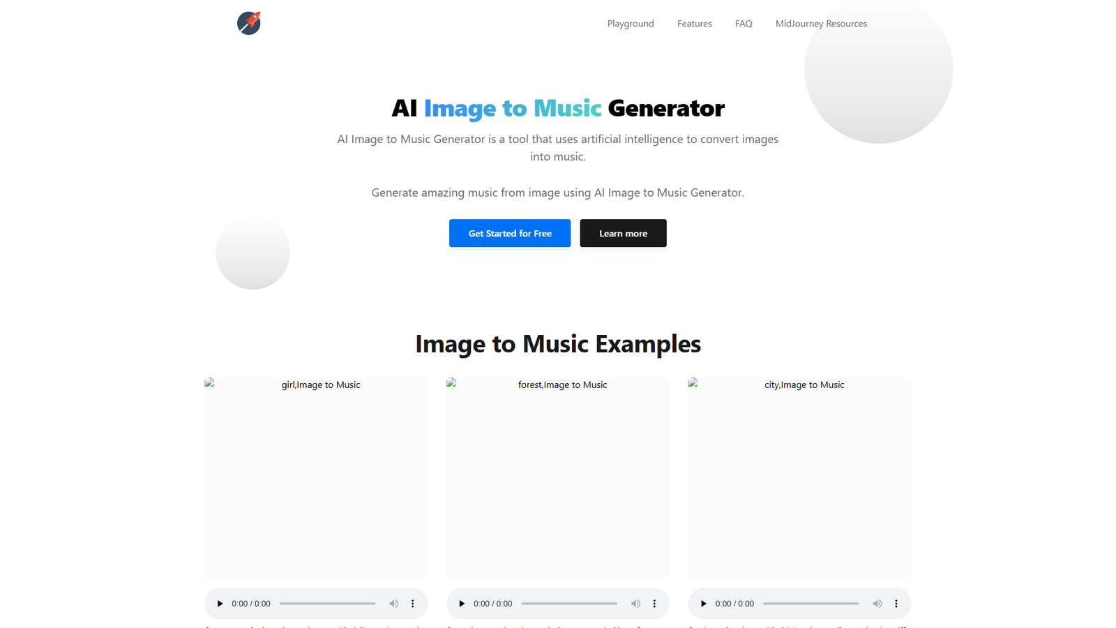 AI Image to Music Generator — интерфейс нейросети AI Image to Music Generator — интерфейс нейросети