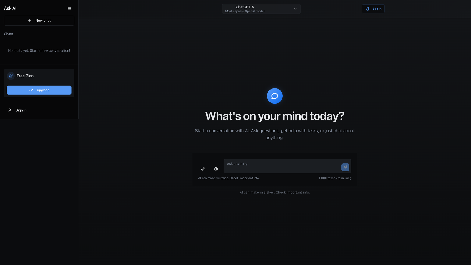 Ask AI — интерфейс нейросети Ask AI — интерфейс нейросети