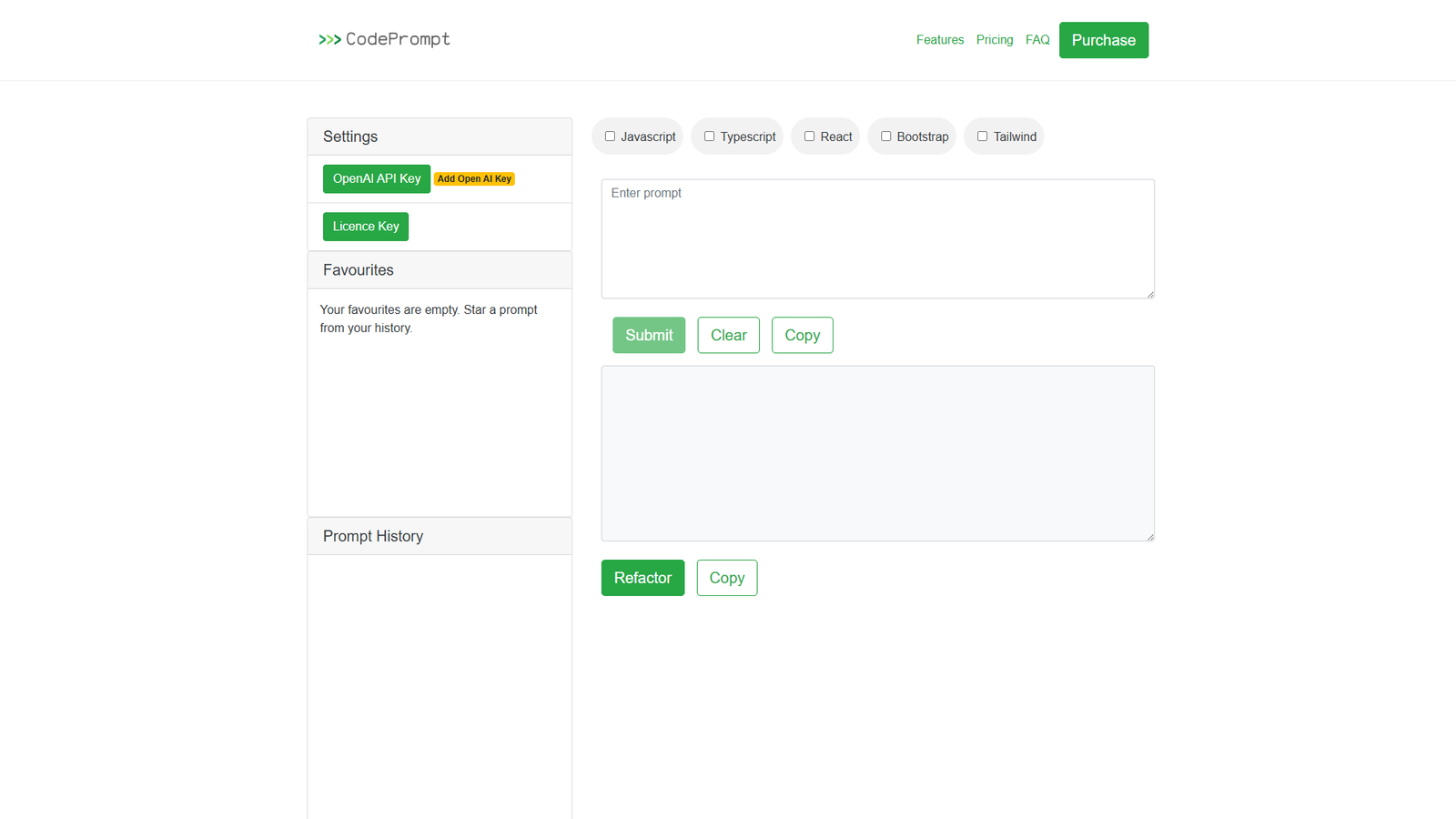 CodePrompt — интерфейс нейросети CodePrompt — интерфейс нейросети