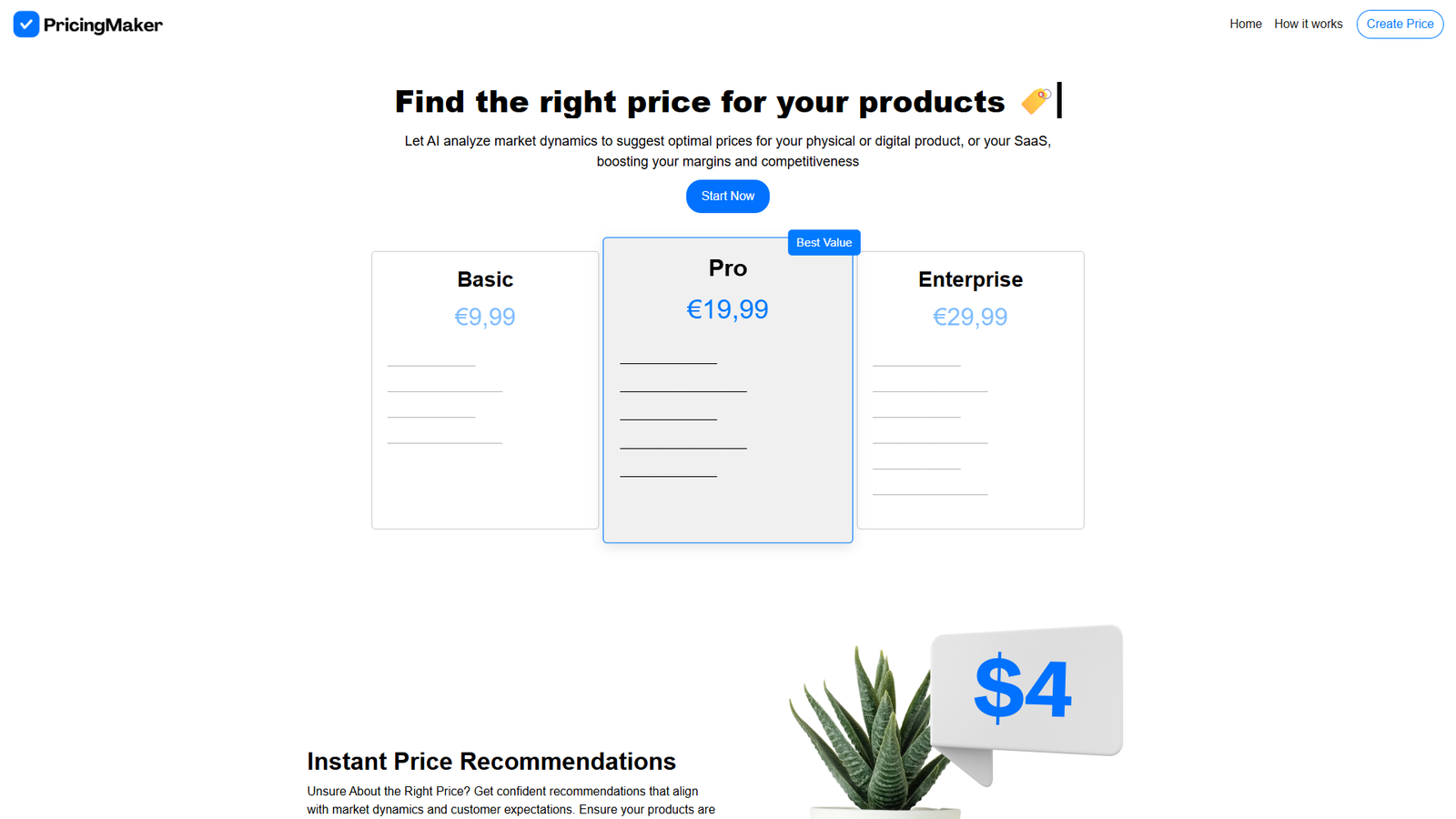 PricingMaker — интерфейс нейросети PricingMaker — интерфейс нейросети