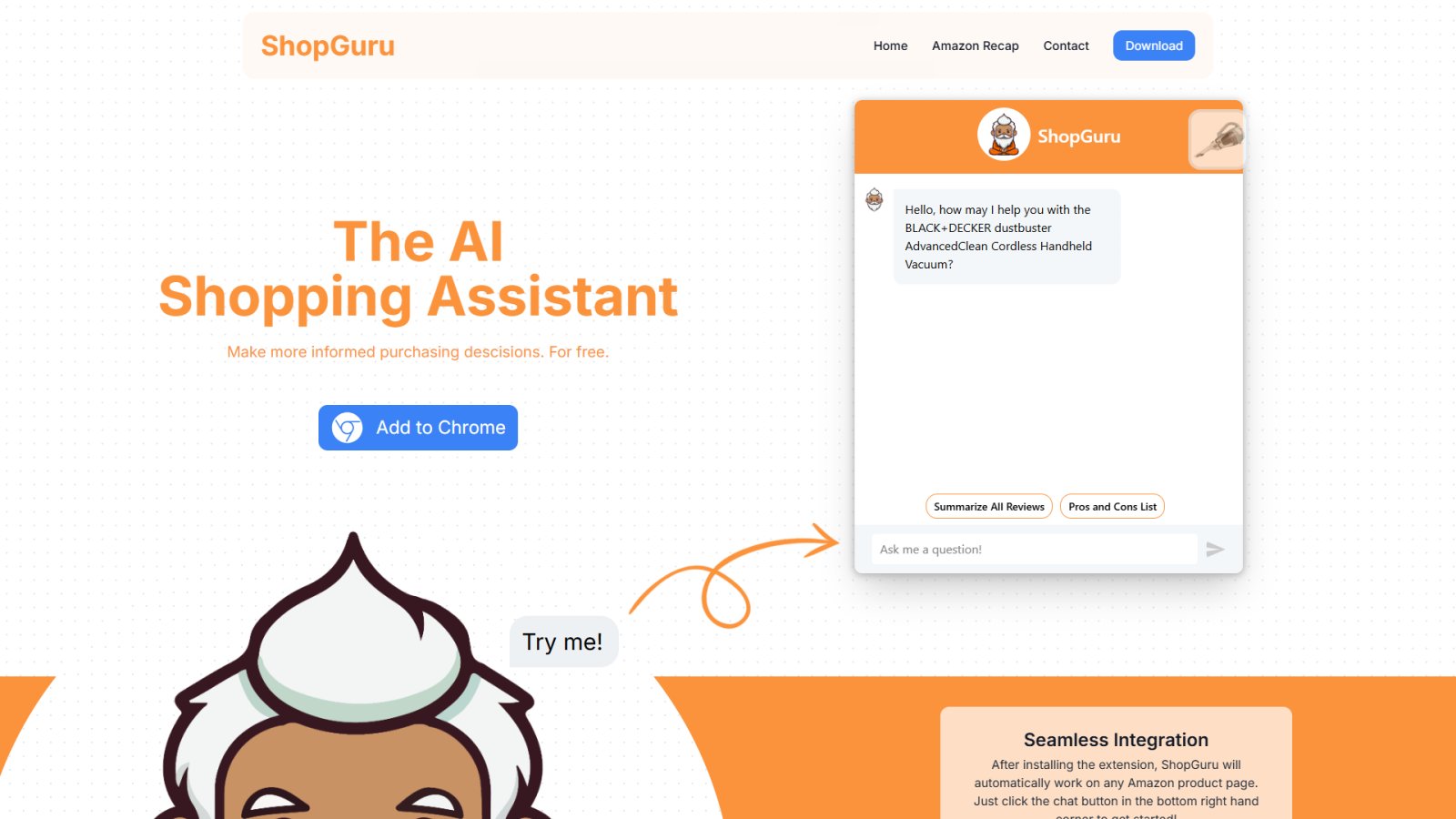 Shop Guru AI нейросеть Главная страница