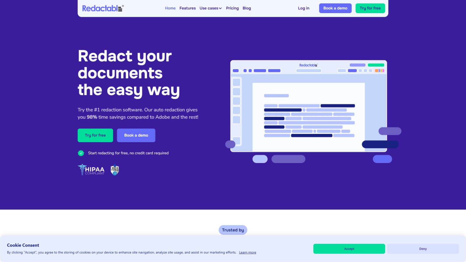 Redactable нейросеть Главная страница