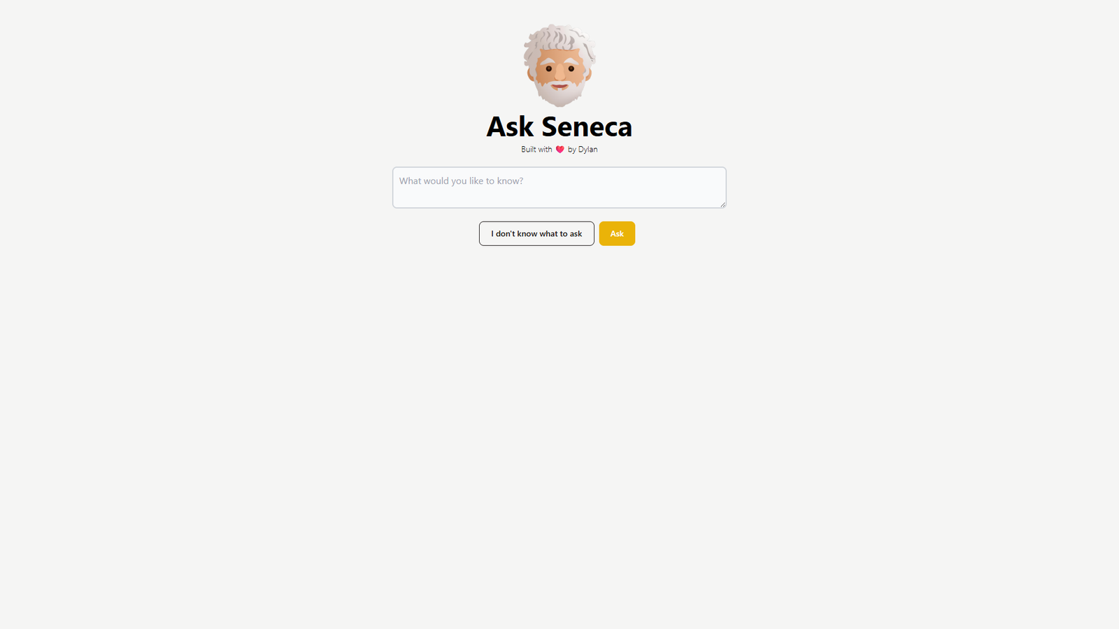 Ask Seneca — интерфейс нейросети Ask Seneca — интерфейс нейросети
