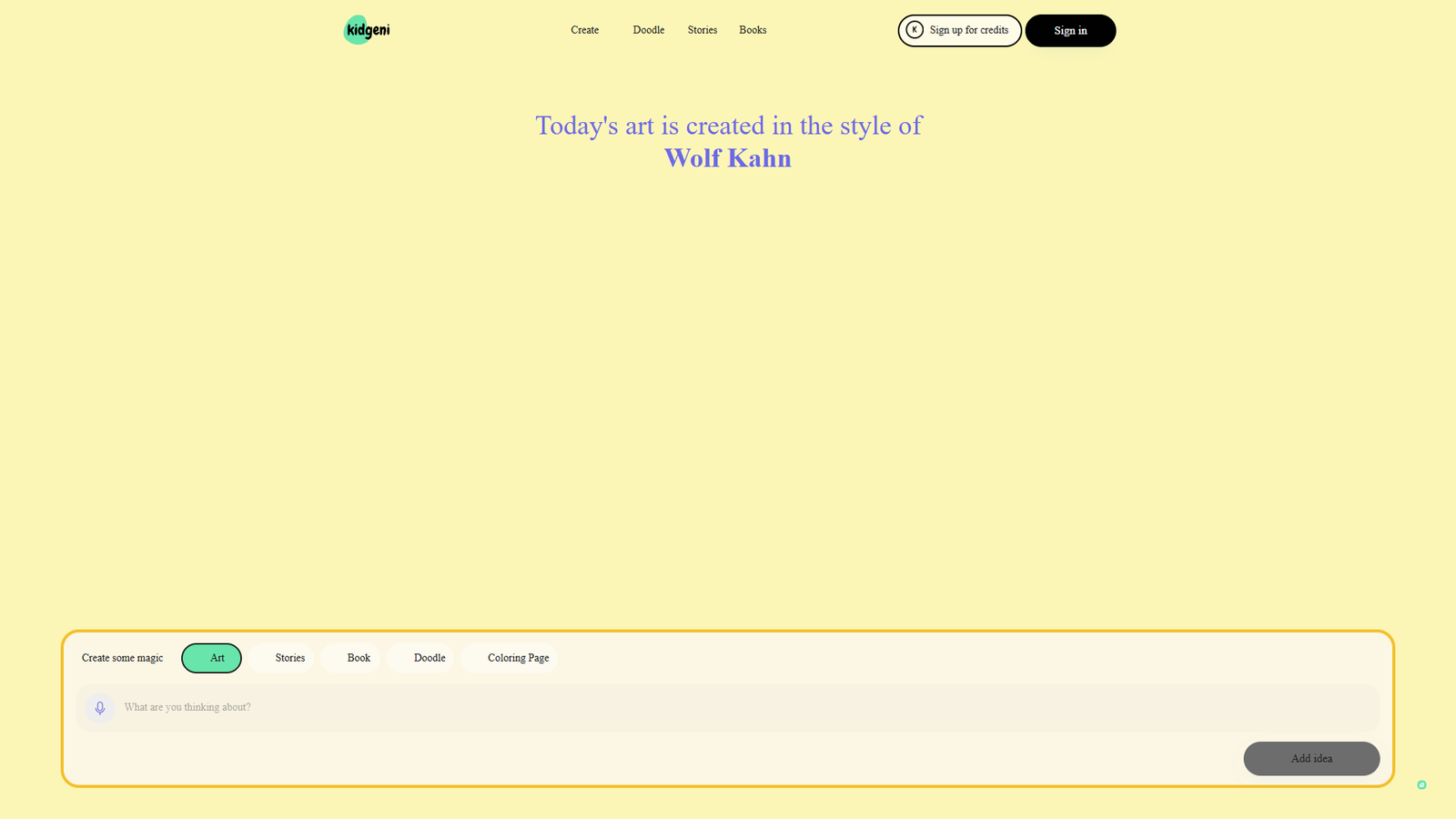 Kidgeni — интерфейс нейросети Kidgeni — интерфейс нейросети